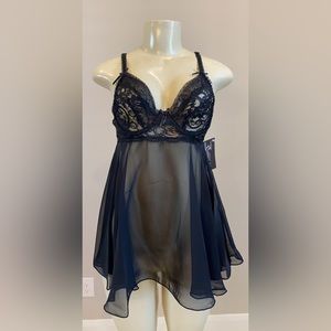 NWT black babydoll lingerie size small